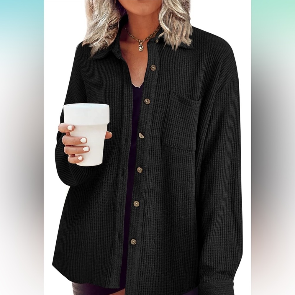 Waffle Button Down Shirt